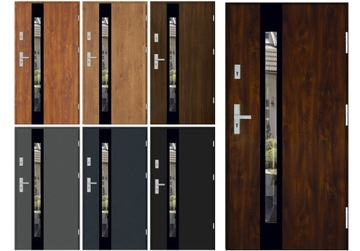 DRZWI ZEWNETRZNE INOX 4 BLACK PAKIET TERMO 72MM 90CM 90TKI UD 1,3