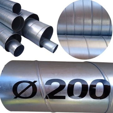 RURA SPIRO SZTYWNA 200 MM KANAŁ WENTYLACYJNY 1mb