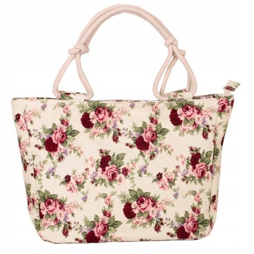 TOREBKA DAMSKA WOREK SHOPPER TORBA KWIATY BAGGAGE