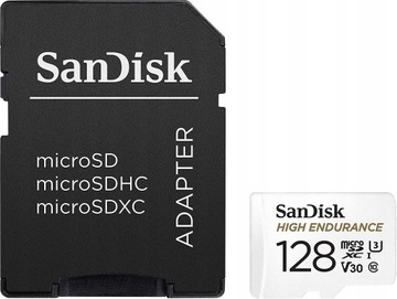 SanDisk High Endurance microSDXC 128 ГБ V30 + адаптер