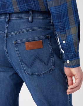Męskie spodnie jeansowe proste Wrangler RIVER W36 L30