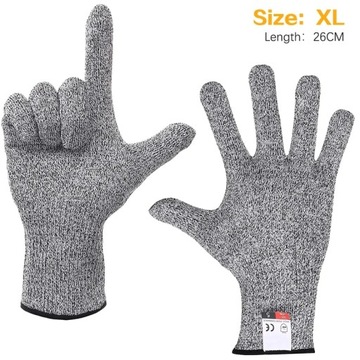 1 Pair Cut Resistant Gloves Food Grade Safety