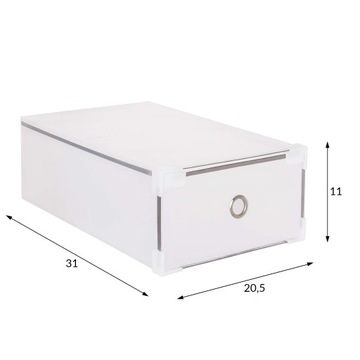 КОРОБКА ДЛЯ ОБУВИ КОНТЕЙНЕР ДЛЯ ОБУВИ С ЯЩИКОМ-ОРГАНАЙЗЕР ДЛЯ ГАРДЕРОБА STRONG 1 шт.