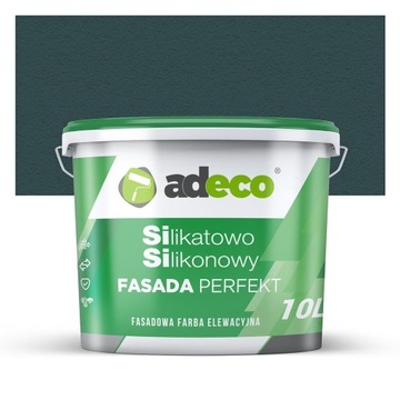 Farba do ścian Silikatowo Silikonowa BUTELKOWA ZIELEŃ ZIELONY RAL6004 10L