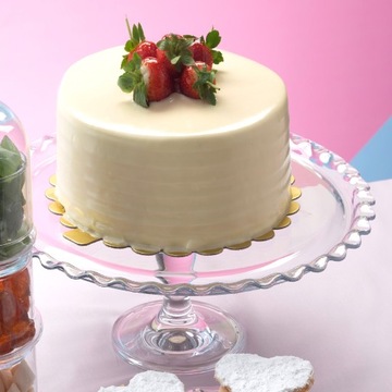 СТЕКЛЯННАЯ ТАРЕЛКА НА СВИНЦЕ MAXI PASABASHE 37см СТЕКЛО