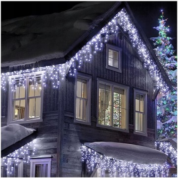 Icicle LAMPS LED 500 ШТОРА Внешнее внутреннее освещение 22,5 м + ВСПЫШКА
