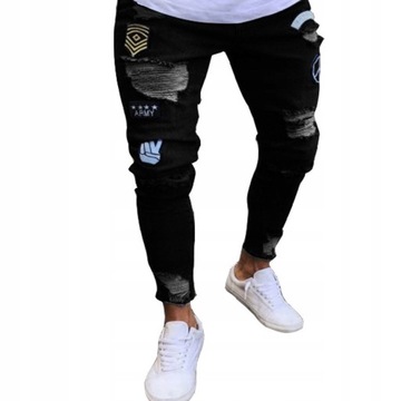 Joggery Jeansy Spodnie Jeansowe Skinny Rozciągliwe