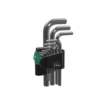 WERA 021406 Шестигранные ключи, короткие, Хром