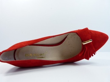 красные мягкие туфли на высоком каблуке R.Polański 37