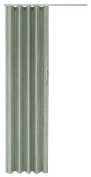 Drzwi harmonijkowe 001P-61-100 beton mat 100 cm przesuwne składane zamek