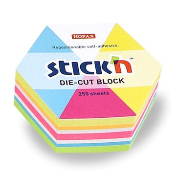 NOTES SZEŚCIOKĄT SAMOPRZYLEPNY 61X70MM NEON+BIAŁY