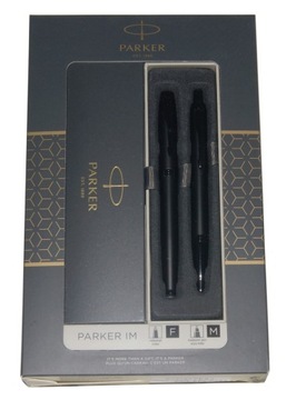 PARKER DŁUGOPIS + PIÓRO WIECZNE IM ACHROMATIC