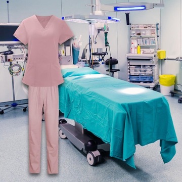 Женский комплект из футболки и свободных брюк Scrubs XXL Розовый