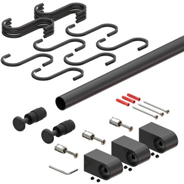 RELING KUCHENNY DRĄŻEK Z HACZYKAMI 100 CM + 12 haczykow ARTEST