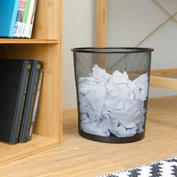 МЕТАЛЛИЧЕСКИЙ КОНДЕР ДЛЯ БУМАГИ, 19 ЛИТРОВ, ЧЕРНЫЙ