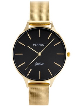 ЖЕНСКИЕ ЧАСЫ PERFECT FOX + КОРОБКА + классический браслет из золотой сетки с ГРАВИРОВКОЙ