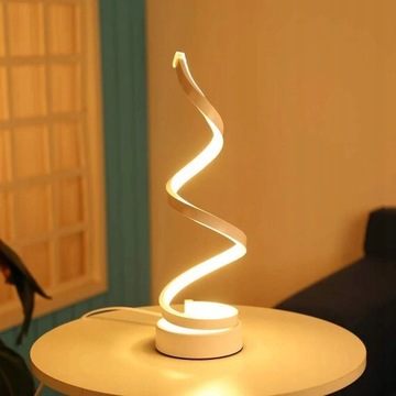 SPIRALNA LAMPA STOŁOWA LAMPKI NOCNE DOPROWADZIŁO