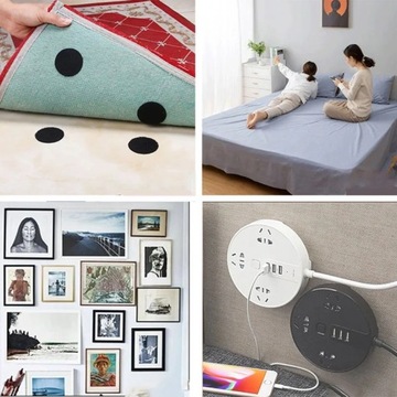 ПРОТИВОСКОЛЬЗЯЩИЕ НАКЛАДКИ ДЛЯ КОВРОВ И КОВРОВЫХ НАКЛЕЙКИ-ВЕЛКРО 5 шт.