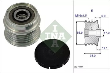 INA МУФТА ГЕНЕРАТОРА AUDI A4 B5 B6 A6 C5