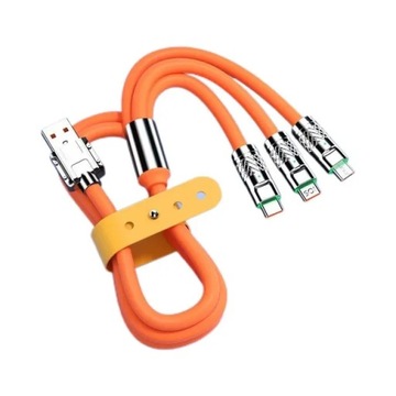 GRUBY KABEL USB DO SZYBKIEGO ŁADOWANIA 120W USB-MICRO / USB-C / IPHONE