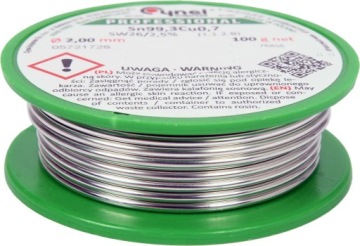 CYNA DO LUTOWANIA SPOIWO LUTOWNICZE DRUT 2 mm 100g