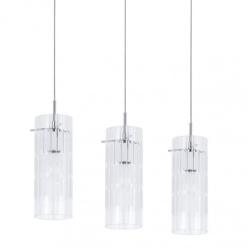 ITALUX MAX LAMPA WISZĄCA SZKLANE KLOSZE CHROM