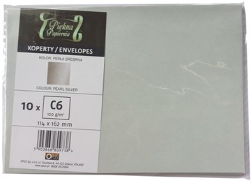Koperty ozdobne C6 PEARL 120g srebrna 809738