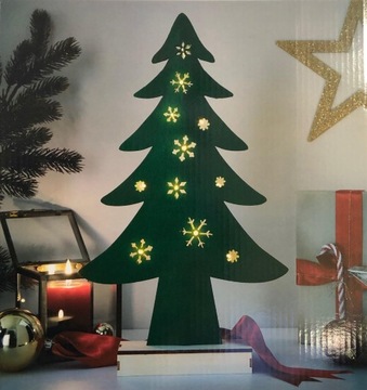 РОЖДЕСТВЕНСКИЕ УКРАШЕНИЯ СВЕТОДИОДНАЯ РОЖДЕСТВЕНСКАЯ ЕЛКА 47см ВОЙЛОК