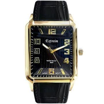 Zegarek męski Extreim ASTON prostokątna tarcza z cyframi NA PREZENT +GRAWER
