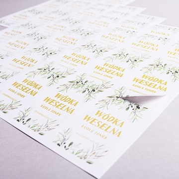 Свадебные этикетки для водки с фото, 45 шт. различного дизайна.