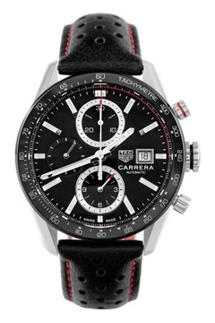 TAG HEUER CARRERA CALIBRE 16 CHRONO BLACK DIAL CBM2110 YEAR 2021 FULL SET