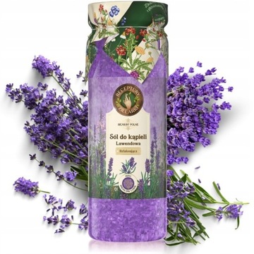 RECEPTURY ZIELARKI - SÓL DO KĄPIELI RELAKSUJĄCA - LAWENDOWA 700g