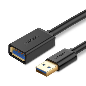 ПРОЧНЫЙ УДЛИНИТЕЛЬНЫЙ КАБЕЛЬ UGREEN ПОЗОЛОЧЕННЫЙ С USB 3.0 НА USB 3.0, 2 М