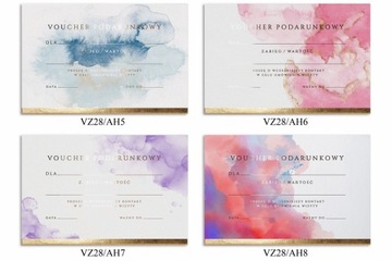 VOUCHERY PODARUNKOWE GOTOWE BON KARTA ZŁOTY HOTSTAMPING REALIZACJA48H 20szt