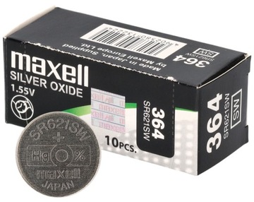 Baterie srebrowe MAXELL 1,55V SR621SW / 364 10szt.
