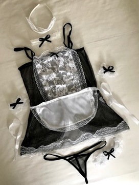 КОМПЛЕКТ ЖЕНСКОГО БЕЛЬЯ SEXY MAID OUTFIT XL
