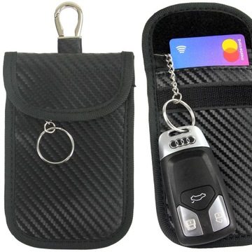 ETUI pokrowiec blokujący fale kluczyki KARTY RFID