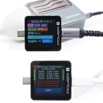 Портативный тестер порта USB C QC5.0 PD3.1 ChargerLAB Power-Z KM003C