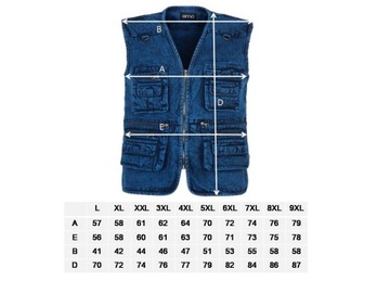 ДЖИНСОВЫЙ ЖИЛЕТ МУЖСКОЙ СО МНОЖЕСТВОМ КАРМАНОВ 4XL
