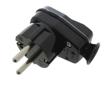 УГЛОВАЯ ЧЕРНАЯ ВИЛКА С/U С ВЫКЛЮЧАТЕЛЕМ