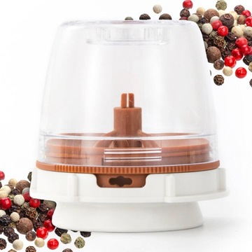 ЭЛЕКТРИЧЕСКАЯ МЕЛЬНИЦА ДЛЯ ПЕРЦА, СОЛИ, СПЕЦИЙ FINAMILL + ПОДНОС + 3 КОНТЕЙНЕРА