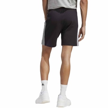 ADIDAS M 3S SHORTS IC9378 MĘSKIE BAWEŁNIANE SPODENKI KRÓTKIE CZARNE 3 PASKI