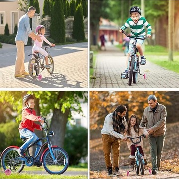 СВЕТОДИОДНЫЕ БОКОВЫЕ КОЛЕСА ДЛЯ ВЕЛОСИПЕДА 12–20 ДЮЙМОВ СТАБИЛИЗАТОРЫ С БЛЕСКАМИ ДЛЯ ВЕЛОСИПЕДА