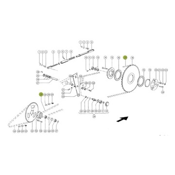 Цепь привода мотовила RE317 Claas 648166.0 AGV