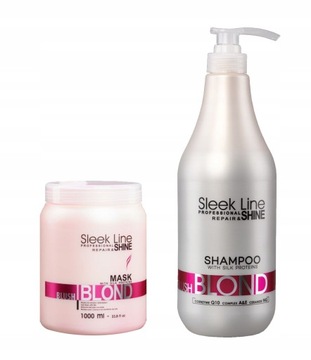 STAPIZ ZESTAW SLEEK BLUSH BLOND SILK SZAMPON DO WŁOSÓW 1000ML +MASKA 1000ML