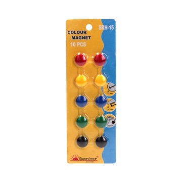 MAGNESY DO TABLIC SUCHOŚCIERALNYCH 10 SZTUK 15mm MIX KOLORÓW Argo x 5 opak