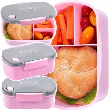 ŚNIADANIÓWKA BackUP 3 przegródki Lunchbox BPA FREE
