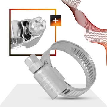 10x Opaska Zaciskowa METALOWA 16-27 Cybant Obejma Ślimakowa SKRĘCANA Sta GR