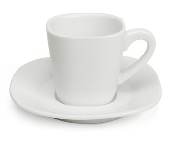 Filiżanka porcelanowa ze spodkiem biała 80 ml