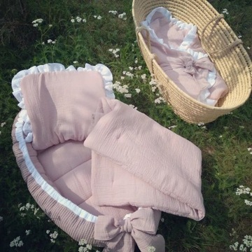 Постельное белье из органического муслина с рюшами 100х135 детское.